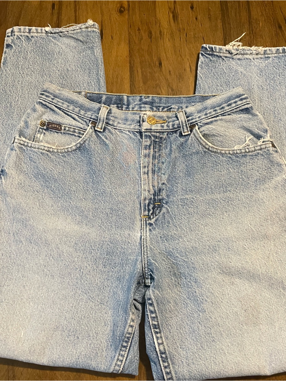 Vintage Lee Riders High Waisted Mom Jeans Size 10M Blue Light Wash Y2K 2002